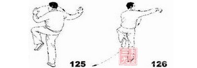 左掌向上、向右劃弧下落