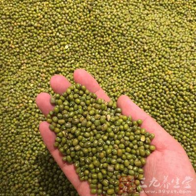 石膏粉30克，粳米、綠豆各適量