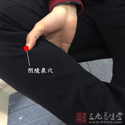 可多按压小腿肚内侧上缘、近大腿交界处的阴陵泉穴