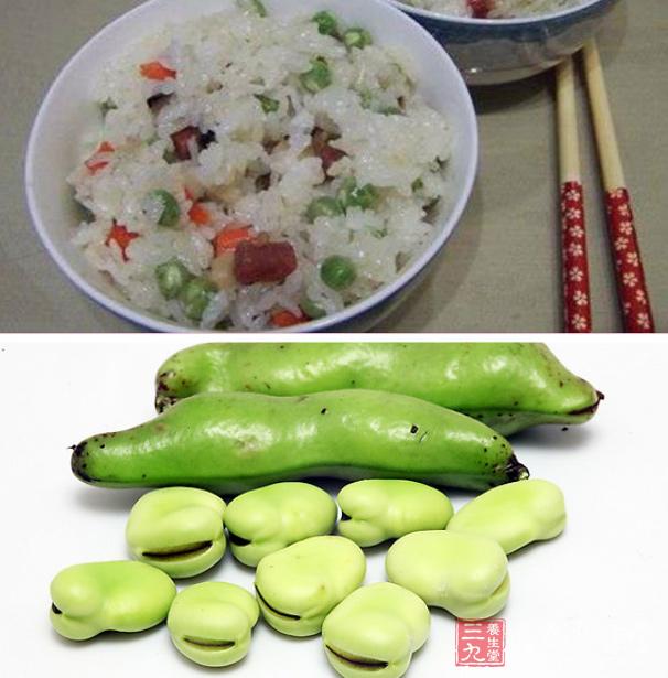 鮮蠶豆火腿燜飯