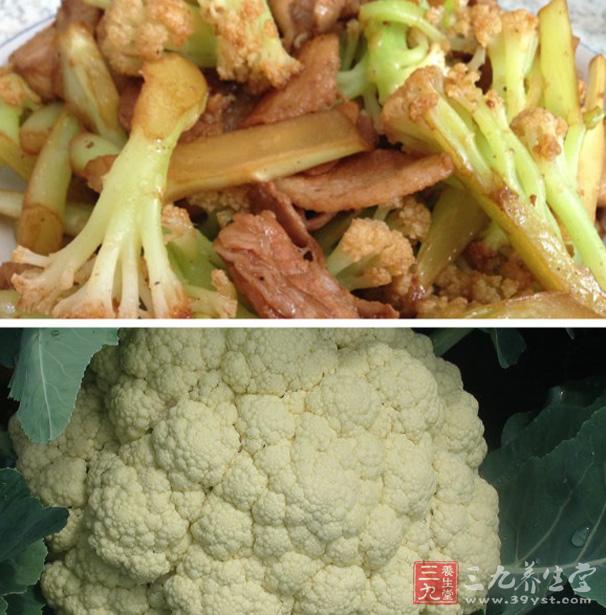 五花肉炒菜花 吃花菜能预防感冒.jpg