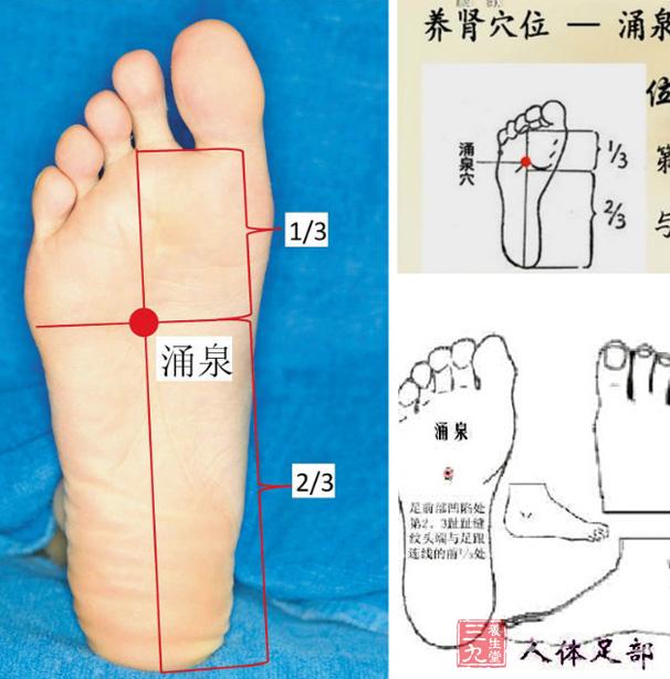 安神健體穴：涌泉