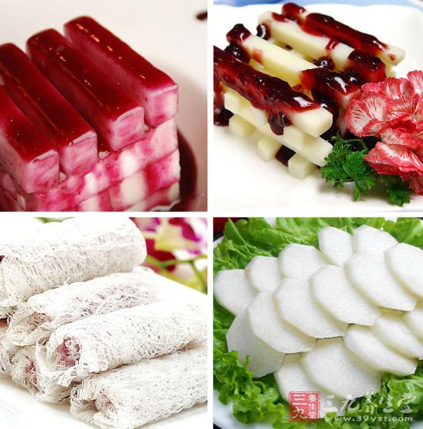 人称“神仙之食”。《本草纲目》里说:“山药益肾气,健脾胃,止泻痢,化痰涎,润皮毛。” 人称“神仙之食”。《本草纲目》里说:“山药益肾气,健脾胃,止泻痢,化痰涎,润皮毛。”