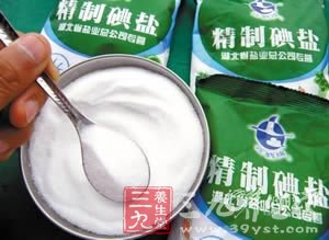 吃碘盐需适量过多食用诱发高血压