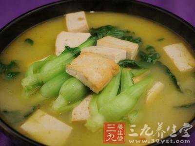 小白菜豆腐减肥汤