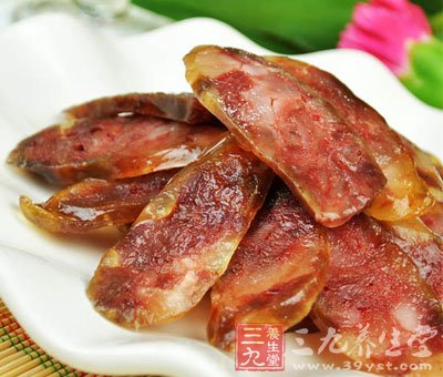 美味菜式糖炒腊肠