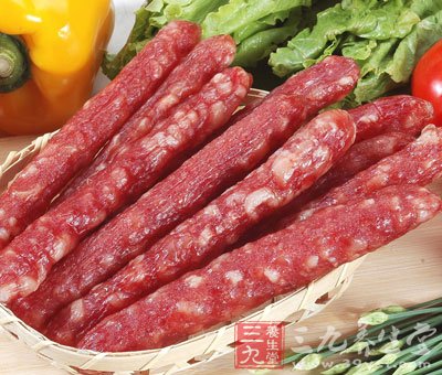 美味菜式糖炒腊肠