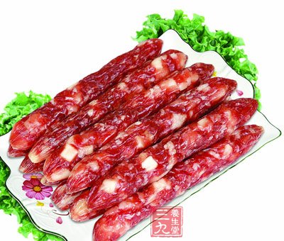 美味菜式糖炒腊肠