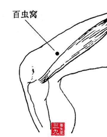 十、治疗皮肤瘙痒：按摩百虫窝