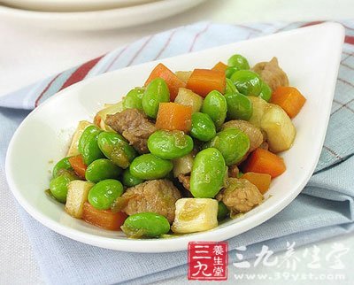 麻辣毛豆肉丁