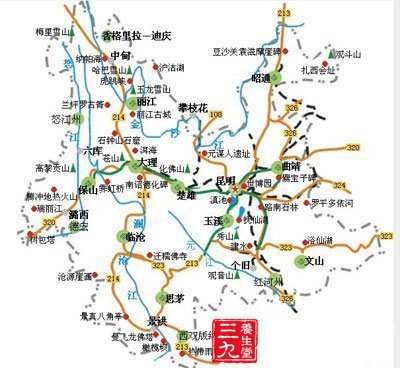 云南旅游地图 云南地理全分析图片