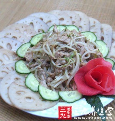 荷叶莲藕炒豆芽