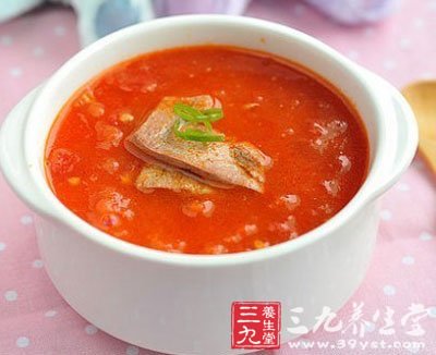 猪肝西红柿浓汤