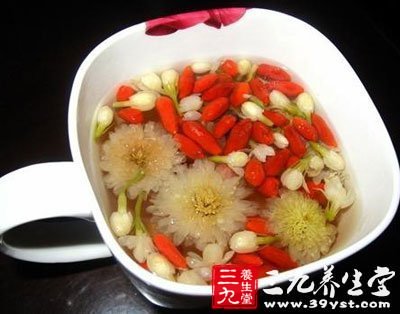 颈椎病食疗菊花枸杞子茶