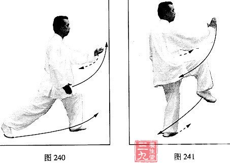 杨式太极拳 第五十八式金鸡独立动作之分解图