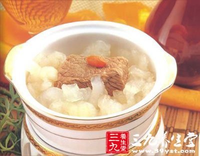 鮮百合雪梨瘦肉雪蛤湯