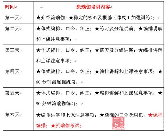 公布课程安排表