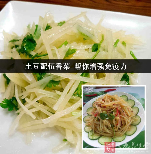 土豆配伍香菜