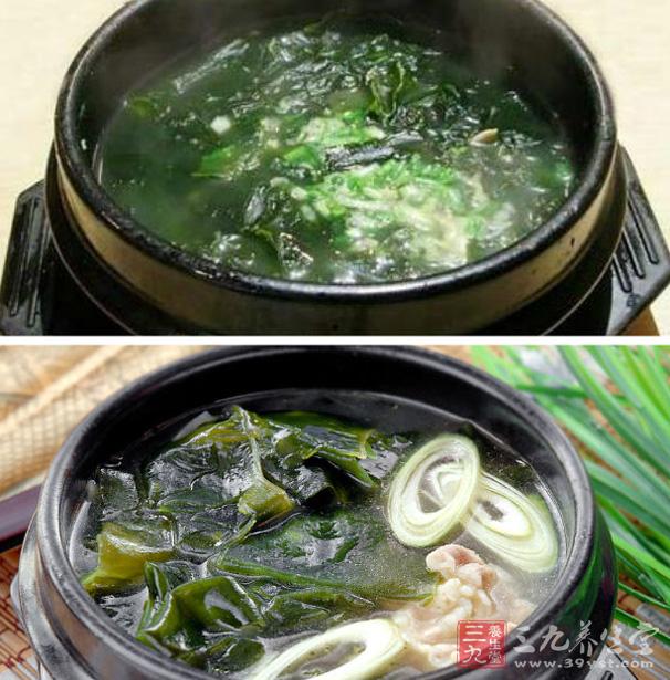 紫菜海带汤:去脂减肥