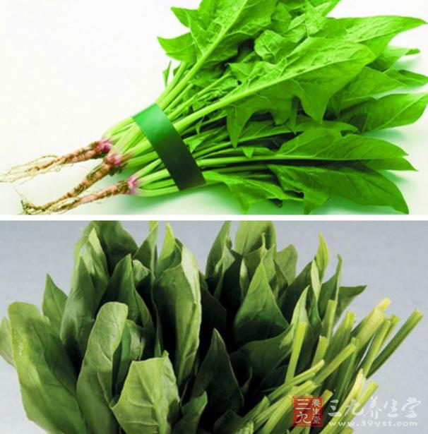 切忌一天当中多吃绿色叶菜.