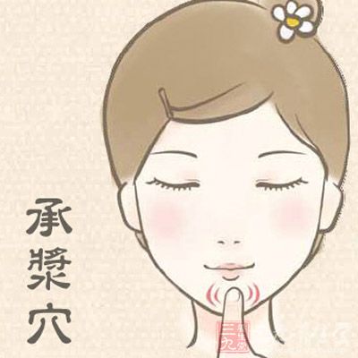 按摩承浆穴能够很好的消除脸肿
