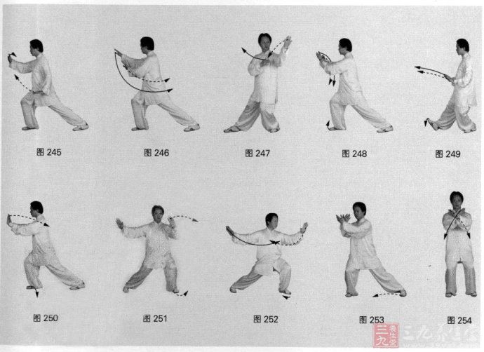 八式太极拳分解动作,太极拳动作,24式太极拳分解学图_大山谷图库