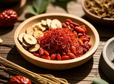 西紅花在西班牙是海鮮飯的靈魂，在伊朗是婚禮必備；藏紅花(紅花)則成為新疆地毯的天然染料