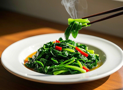 晚餐：蝦仁蒸蛋+涼拌菠菜+冬瓜湯