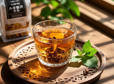 茶葉中含有大量的鞣酸，鞣酸會(huì)與中藥中的生物堿、重金屬鹽等成分發(fā)生化學(xué)反應(yīng)，生成難以吸收的沉淀物質(zhì)，從而影響藥物的吸收