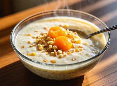 燕麥可以煮成燕麥粥，加入牛奶和水果，營養(yǎng)又美味