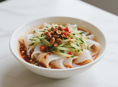 一份常見的加了豐富調(diào)料的涼皮，熱量可能會輕松超過300千卡，甚至更高