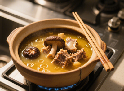 靈芝雞湯，雞肉富含蛋白質(zhì)，與靈芝搭配，能增強(qiáng)體力、提高免疫力