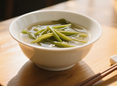 莼菜是一種珍貴的水生野菜，多生長在水質(zhì)清澈的湖泊、池塘中