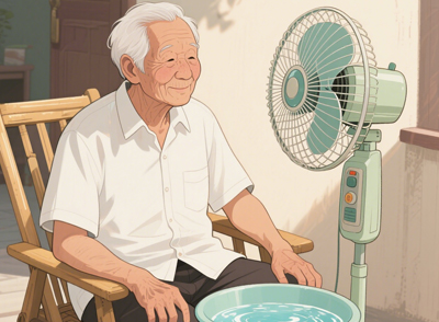 也可使用風(fēng)扇對著患者吹，加快汗液蒸發(fā)，幫助降溫