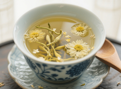 金銀花菊花豐富的成分，為它們搭配泡水后的功效奠定了堅(jiān)實(shí)基礎(chǔ)