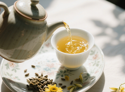 將決明子和菊花一起泡水飲用，能夠溫和地促進(jìn)腸道蠕動(dòng)，軟化大便，緩解便秘癥狀