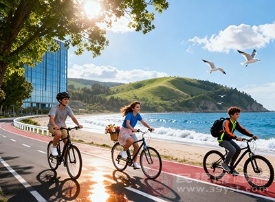 上下学尽量步行或骑自行车