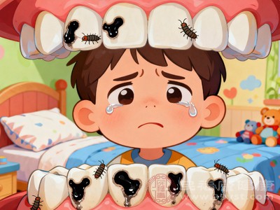 儿童饮食习惯偏爱甜食，且口腔清洁往往不彻底，容易导致牙齿表面细菌滋生，腐蚀牙釉质形成龋齿