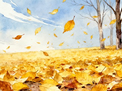 南方則會(huì)出現(xiàn)“秋風(fēng)掃落葉”的典型秋景