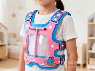 在医生指导下使用定制的胸廓矫正支具，通过外力压迫胸骨，引导胸廓正常发育，需定期复查调整支具松紧度