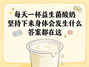 每天一杯益生菌酸奶 坚持下来身体会发生什么 答案都在这