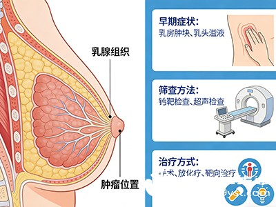 40岁以上女性需警惕，早期肿块多为单侧单发，质地坚硬如石，边界不规则，活动度差