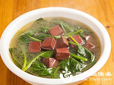菠菜鸭血汤