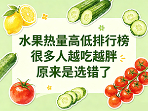 水果热量高低排行榜 很多人越吃越胖 原来是选错了