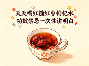 天天喝红糖红枣枸杞水 功效禁忌一次性讲明白