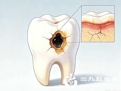中龋主要表现为牙齿有黑色蛀洞、色素沉淀，遇冷热酸甜短暂酸痛，刺激消失后痛感立刻褪去，无自发疼痛，牙齿无明显松动