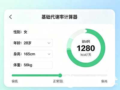 先算基础代谢率(BMR) 先算基础代谢率(BMR)
