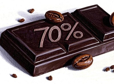 优先选择可可含量在70%以上的黑巧克力