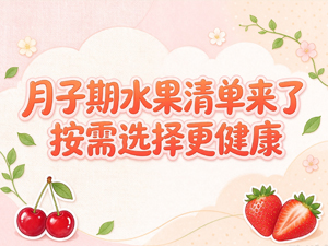 月子期水果清单来了 按需选择更健康