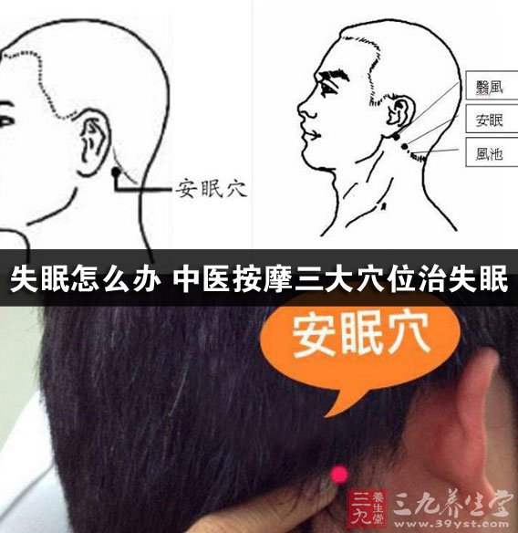 安眠穴能平肝息风,宁神定志